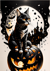 halloween cat 3d4600