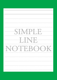 SIMPLE GRAY LINE NOTEBOOK/GREEN
