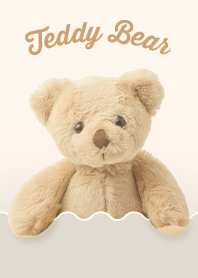 teddy bear peeks out 2 [beige]