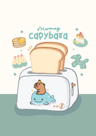 Capybara cute : good morning!