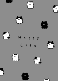 小貓咪. gray black.