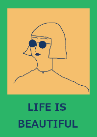 LIFE IS BEAUTIFUL #green orange