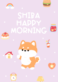 Shiba Happy Morning (purple)