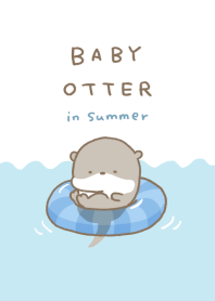 Baby otter in summer