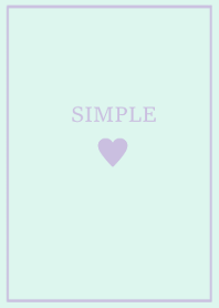 SIMPLE HEART =purple green=