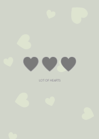 SIMPLE HEARTS :  dusty green