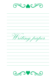 Writing paper-Green&White-