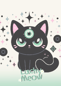 แมวนำโชค &ดวงตาปีศาจ (สีดำ)