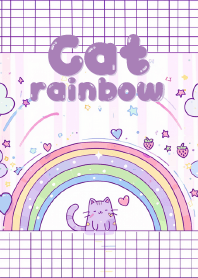 cute cat in purple theme
