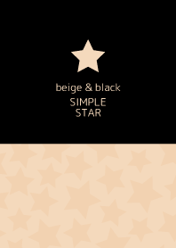 Simple star beige & black