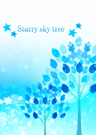 Night and starry sky tree #pop