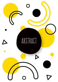 Abstract White Black & Yellow 2