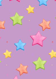 Colorful Stars light purple