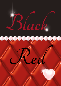 Heart shaped pearl: Black & Red