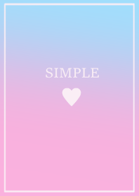 大人のシンプルハート -blue pinkグラデ-