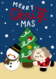 Chloe:Merry Christmas , navy color