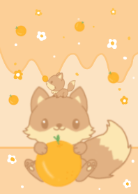 Fox and orange