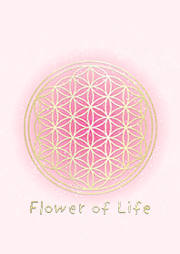 フラワーオブライフ 神聖幾何学 ピンク