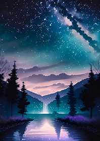 Beautiful starry night view#2239