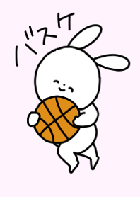 バスケと笑顔のかわいいうさぎ Line 着せかえ Line Store バスケと笑顔のかわいいうさぎ Line 着せかえ Line Store