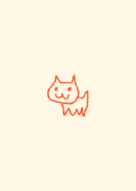 お絵描き <猫> オレンジ