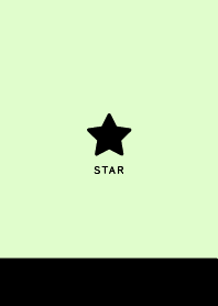 Simple Lucky Star / Pale Green&Black