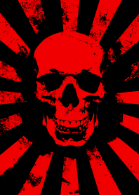 Skull - Red & Black - Burst