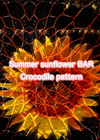 Summer sunflower BAR Crocodile pattern