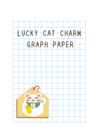 LUCKY CAT CHARM GRAPH PAPERj-WHITE
