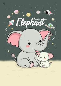 Elephant Space Mid Night Green