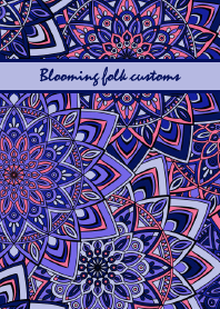 Blooming folk customs-blue