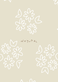 white line round flower15 from Japan