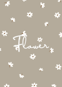 petite flower w - khaki