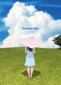Céu azul no verão