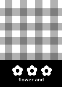 Flower and check pattern 6