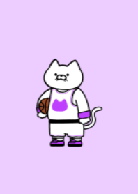 Basketball cat.(pastel colors08)