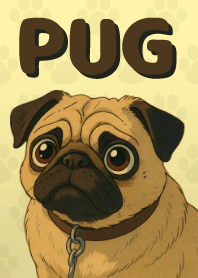 Pop and Cute Pug Theme Yellow 05