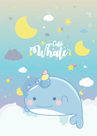 Whale Unicorn Love Moon Sky Sweet