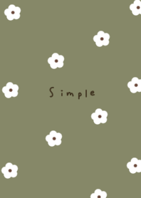 Khaki beige and small floral pattern.