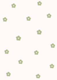 flower pattern -milkygreen-