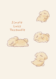 Simple lazy toy poodle beige.