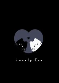 Pair Cats in Heart(NL)/navy black
