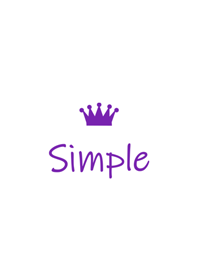 Handwriting Minimalism-Crown(purple)