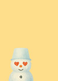 Expressive snowman8 on brown & yellow