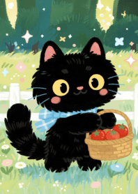Black Cat in the Tomato Garden 3_05