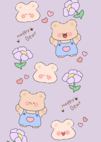 purple flower bear