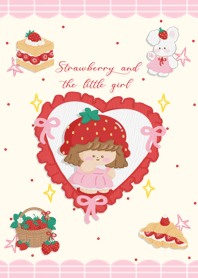 strawberry and the little girl (red)