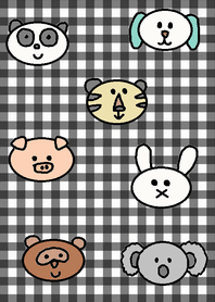 Animal Animal(Black check)