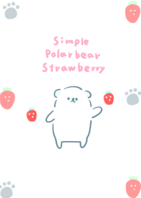 Polar Bear strawberry white blue.