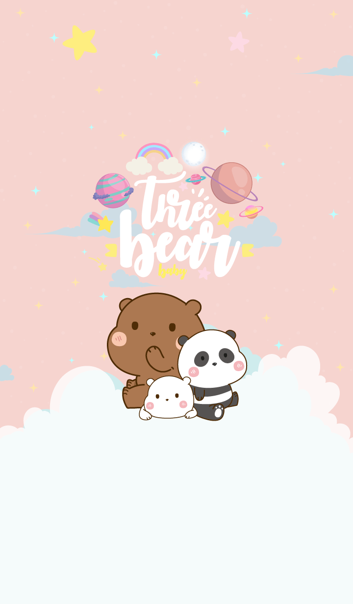 Bear Kid Galaxy Pastel Pink